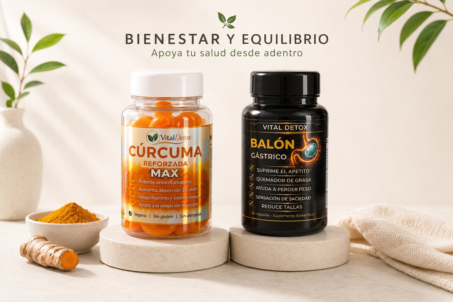 Pack Balón Gástrico + Curcuma Reforzada Max