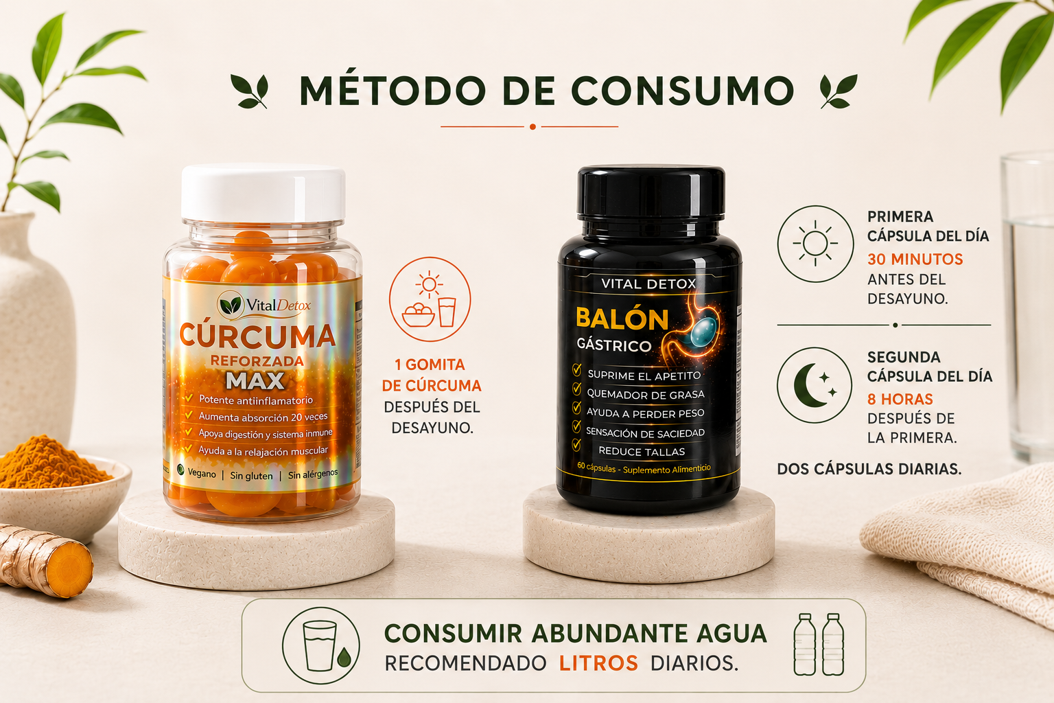 Pack Balón Gástrico + Curcuma Reforzada Max